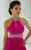 Tiffany Homecoming - Crystal Crusted Halter Long Evening Gown with Cutouts 46028 in Pink