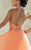 Tiffany Homecoming - 46029 Halter Style Embellished Evening Gown in Peach Fizz
