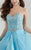 Tiffany Homecoming - Charming Gown with Sheer-Layered Skirt 46040 in Blue