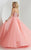 Tiffany Homecoming - Charming Gown with Sheer-Layered Skirt 46040 in Pink