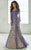 Tiffany Homecoming - Flexible Layered Gown with Contrasting Accents 46047 in Blue and Neutral