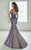 Tiffany Homecoming - Flexible Layered Gown with Contrasting Accents 46047 in Blue and Neutral