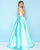 Mac Duggal - 66302H Beaded High Neckline A-line Ballgown In Green