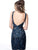 Jovani - 66315 Sequined Lace Sheath Cocktail Dress In Blue