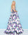 Mac Duggal - 66315H Strapless Floral Print A-Line Gown In Purple