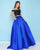 Mac Duggal - 66316H Sequin Off Shoulder Ballgown In Blue and Black