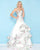 Mac Duggal - 66317H Strapless Floral Ruffled Mermaid Gown In White and Print