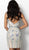 Jovani - 66318 Sleeveless Embroidered Floral Appliqued Fitted Short Dress - 1 Pc. Multi/Nude in size 0 Available