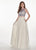 Rachel Allan - 6632 Two Piece Illusion Jewel Ballgown In White