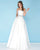 Mac Duggal - 66326H Strapless Bejeweled Waist Mikado Ballgown In White