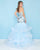 Mac Duggal - 66328H Strapless Floral Embroidered Mermaid Gown In Blue