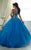Tiffany Homecoming - 56292 Sparkling Strap Sweetheart Ball Gown in Cornflower