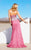 MNM Couture - 6632 Embellished V-neck Chiffon Dress In Pink