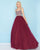 Mac Duggal - 66332H Beaded Scoop Neck and Tulle Evening Gown In Rde