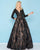 Mac Duggal - Sequin Deep V-neck Ballgown 66334H In Black