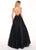 Rachel Allan - 6636 Plunging Sweetheart Glitter Floral Tulle Gown In Black