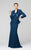 Daymor Couture - Two Piece Formal Dress with Blazer 268 in Blue