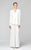Daymor Couture - Two Piece Buttoned Lapels Pantsuit 270 in White