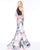 Cassandra Stone - 66374A Two Piece Buttoned Halter Printed Mikado Gown In Pink