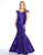 Mac Duggal - 66387F Off-Shoulder Taffeta Mermaid Dress In Blue and Purple