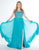 Mac Duggal - 66405F Beaded Semi-Sweetheart Chiffon A-line Dress In Green