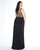 Mac Duggal - 66408F Metallic Deep V-neck Fitted Gown In Black and Gold
