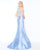 Mac Duggal - 66432M Two Piece Halter Beaded Trumpet Gown In Blue