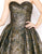 Mac Duggal - 66437D Strapless Metallic Sweetheart Pleated Ballgown in Gold
