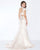 Mac Duggal - 66443M Two Piece Beaded High Neck Trumpet Gown In Pink and Gold