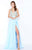 Mac Duggal - 66445M Bedazzled Jewel A-line Dress In Blue