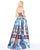 Mac Duggal - 66455M Versailles Print Halter Romper with Overskirt In Print