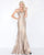 Mac Duggal - 66491M Shiny Strapless Fold-Over Sweetheart Mermaid Gown In Neutral and Silver