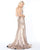 Mac Duggal - 66491M Shiny Strapless Fold-Over Sweetheart Mermaid Gown In Neutral and Silver