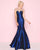 Mac Duggal - 66492L Embellished Illusion Jewel Mermaid Dress In Blue