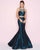 Mac Duggal - 66496L Two Piece Embellished Mermaid Dress In Green
