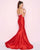 Mac Duggal - 66498L Strapless Sweetheart Mermaid Dress In Red