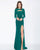 Cassandra Stone - 66509A Embellished High Sheath Dress In Green