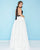 Mac Duggal - 66516H Velvet Halter Bow Tied Embroidered Evening Gown In Black and White