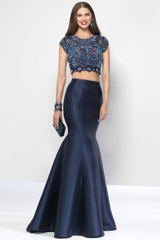 Alyce Paris - 6651 2 Piece Dress In Navy-Rosewater