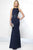 Alyce Paris - 6653 Jewel Neck Embellished Fitted Gown In Blue