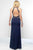 Alyce Paris - 6653 Jewel Neck Embellished Fitted Gown In Blue
