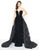 Mac Duggal - 66540R Strapless Sheath Dress With Floral Ornate Overskirt in Black