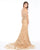 Mac Duggal - 66547M Strapless Shimmering Lace Gown In Gold