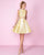 Mac Duggal - 66548C Two Piece Bateau A-line Dress In Yellow