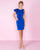 Mac Duggal - 66549C Ruffle Jewel Sheath Dress In Blue