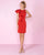 Mac Duggal - 66549C Ruffle Jewel Sheath Dress In Red