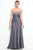 Adrianna Papell - 81863790 Lace Trim Satin Dress with Bolero in Gray and Silver