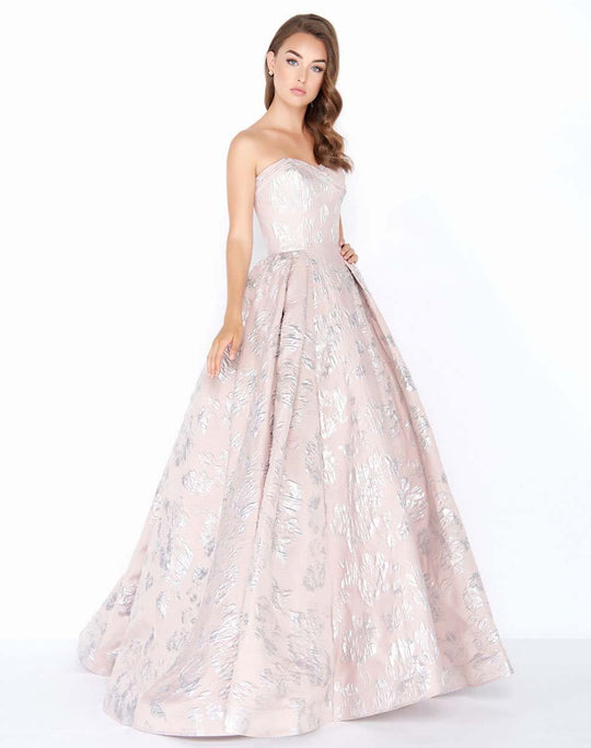 Mac Duggal - 66554M Floral Print Sweetheart Ballgown In Pink