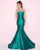 Mac Duggal - 66561L Bedazzled Straight Mermaid Dress In Green