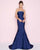 Mac Duggal - 66561L Bedazzled Straight Mermaid Dress In Blue